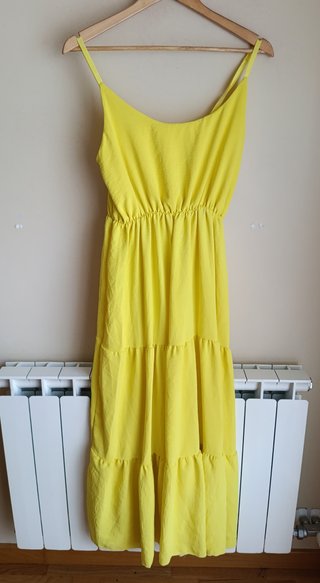 Vestido amarillo tirantes regulables