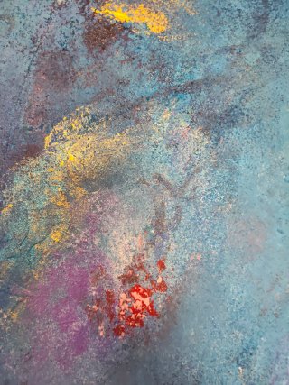 Cuadro abstracto pintado a mano