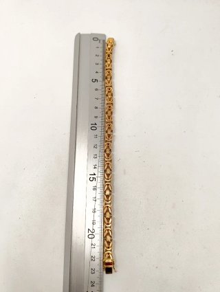 Pulsera Tubular Articulada Maciza Oro 18kt