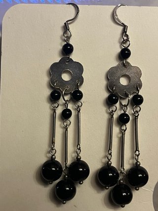 Orecchini Argento e Onice Neri