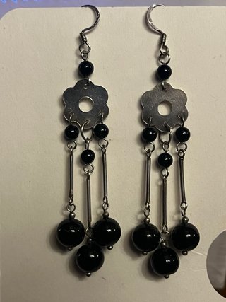 Orecchini Argento e Onice Neri