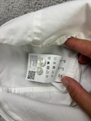 Camisa Hugo Boss blanco manga corta corte Slim S