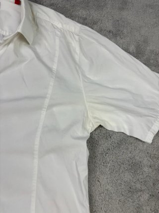 Camisa Hugo Boss blanco manga corta corte Slim S