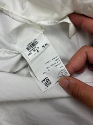 Camisa Hugo Boss blanco manga corta corte Slim S
