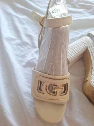 Sandalias Guess Tacón Beige Talla 36
