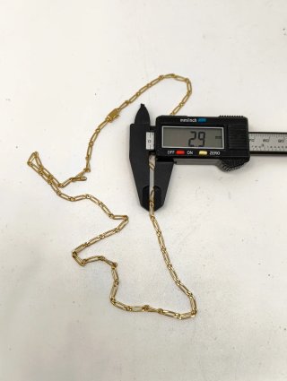 Cadena fina eslabones ovales macizos Oro 18k 60cm