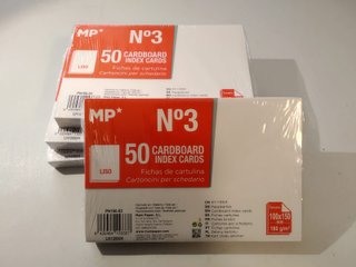 Tarjetas de cartulina para Flashcards