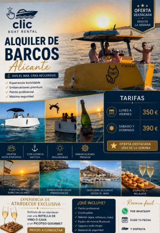 Alquiler barco en Alicante