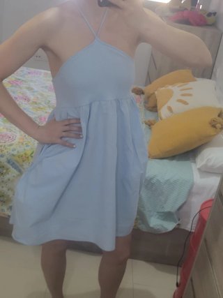 Vestido Zara globo azul