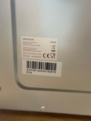 Horno Cecotec Blanco