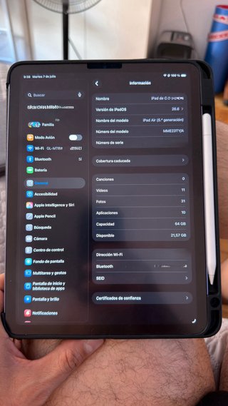 iPad Air 5 M1 64GB Gris Espacial + Caja