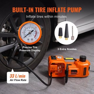 Gato Hidráulico Eléctrico para Automóviles 5 Toneladas 12V con Compresor de Aire Incorporado