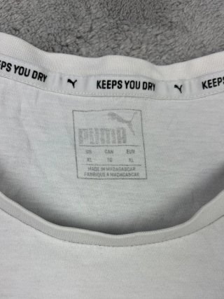 Camiseta Puma Blanca Logo Grande Talla XL