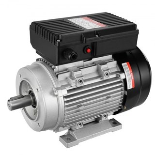 Motor Eléctrico de 1.1KW 2800 rpm, AC 220~240V 7.1A, 90S, Marco B34, Motor de Compresor de Aire Monofásico, Eje Con Diente de 24mm, Rotación CW/CCW para Maquinaria Agrícola y Equipos Generales