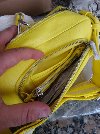 Bolso bandolera Desigual amarillo