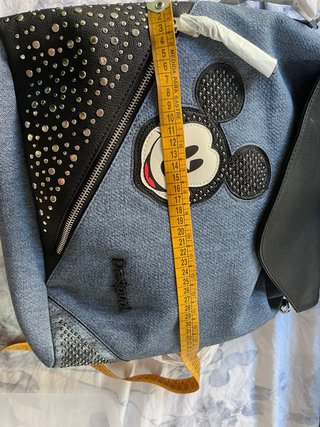 Mochila Desigual Mickey Mouse Denim Tachuelas