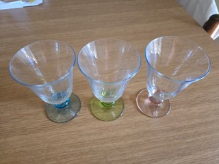 Calici acqua/vino colorati in vetro