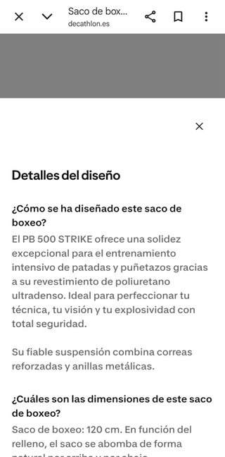 Saco Boxeo/Kick Boxing Casi Nuevo