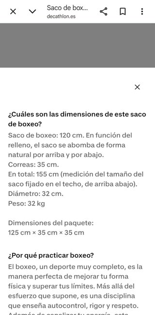 Saco Boxeo/Kick Boxing Casi Nuevo