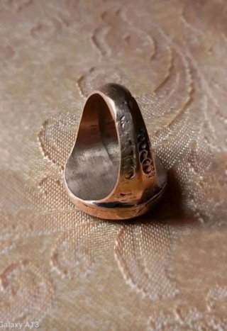 Anello sigillo afghano con testa di cavallo