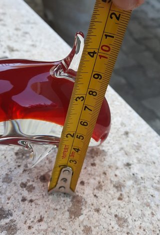 Pesciolino rosso vetro stile Murano