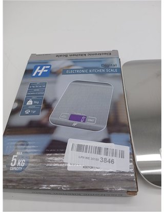 HomeFashion bascula cocina balanza cocina peso de cocina digital Báscula con Pantalla LCD - Acero Inoxidable - Balanza de Alimento