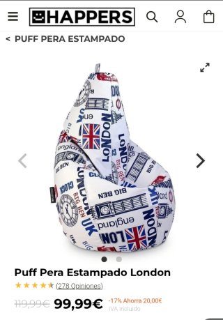 Puff pera HAPERS London Polipiel