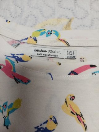 Camiseta Nudo Pájaros Exóticos Multicolor