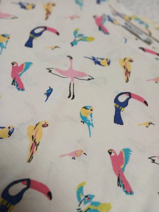 Camiseta Nudo Pájaros Exóticos Multicolor