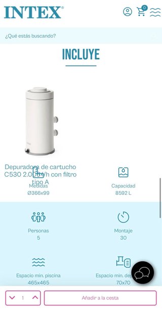 Piscina desmontable Intex Prism Frame 3,6m