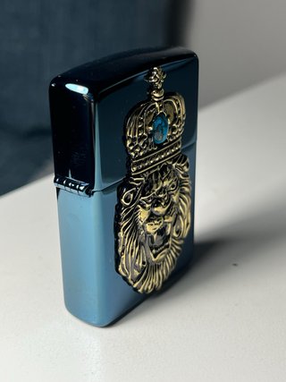 Zippo Monarch Lion Turquesa
