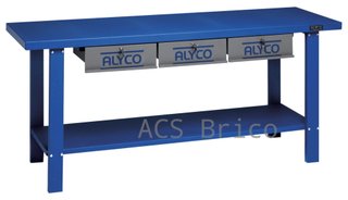 Mesa Trabajo Metálica Tres Cajones Alyco 192677