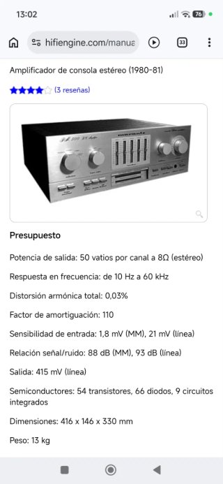 Amplificatore Marantz PM 500 DC