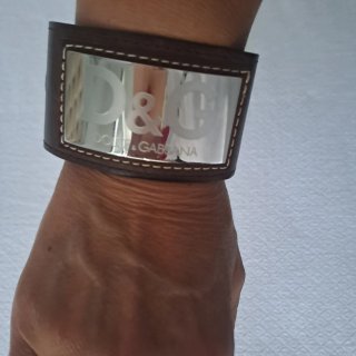 Bracciale D&G Pelle Marrone Argento