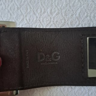 Bracciale D&G Pelle Marrone Argento