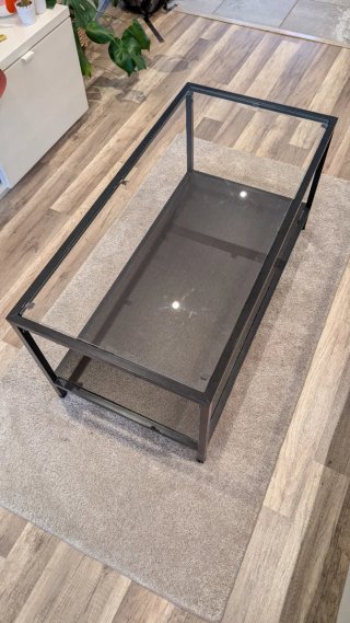 Mesitas de salón cristal y metal