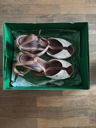 Sandalias cuña Tommy Hilfiger cuero blancas