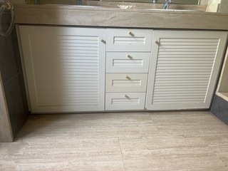 Mueble de baño madera blanco 73cm alto 1,70cm larg
