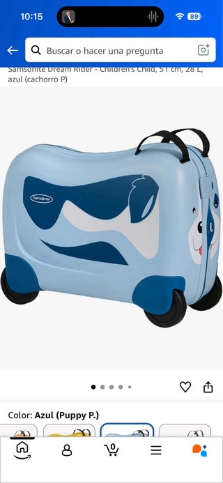 Maleta Samsonite Dream Rider infantil azul