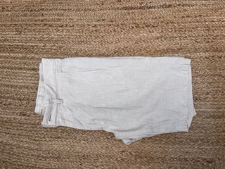 Pantalón corto lino Mango beige