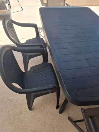 Conjunto mesa y sillas comedor jardín
