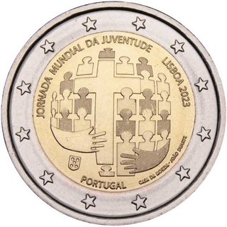 2 euros Portugal 2023 JMJ Lisboa UNC