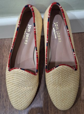 Manoletinas Mujer Jon Josef Beige/Rojo