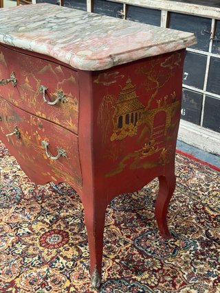 COMODA FRANCESA ESTILO ORIENTAL, 1860. TAPA MARMOL