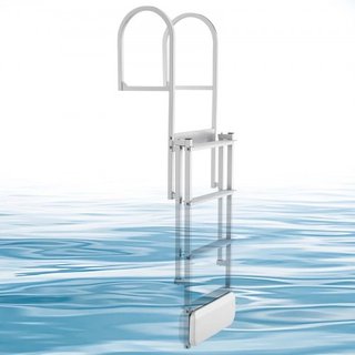 Retractable Dock Ladder, 4 Steps, Aluminum Alloy Pontoon