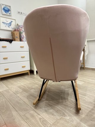 Sillón Balancín Lactancia Homcom Rosa