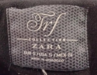 Gabardina Zara Negra con Forro Turquesa