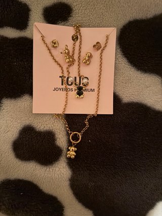 Collar y pendientes Tous oso oro
