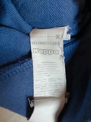 Giacca tuta Kappa vintage azzurra e bianca -