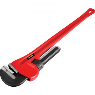 Llave de tubo, 51 pulgadas, llave de plomería recta de hierro fundido de alta resistencia, herramienta ajustable para plomero para reparación e instalación de fregaderos, grifos, inodoros, baños, ...